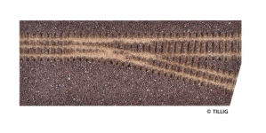 TILLIG 86733 - H0/H0e Gleisbettung Abzweig rechts dunkel (braun)
